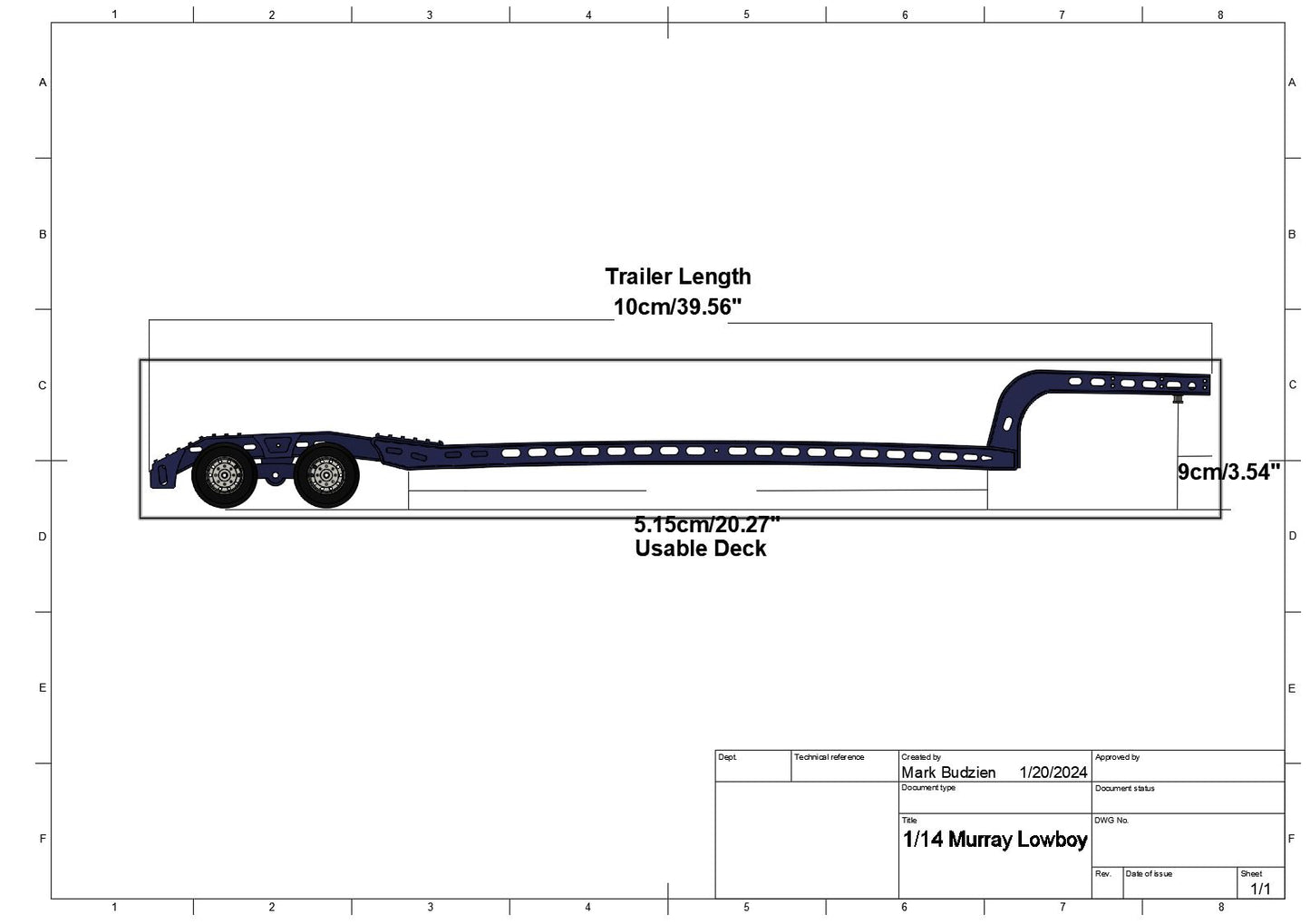 1/14 Easy Load Lowboy Equipment Trailer Build Kit