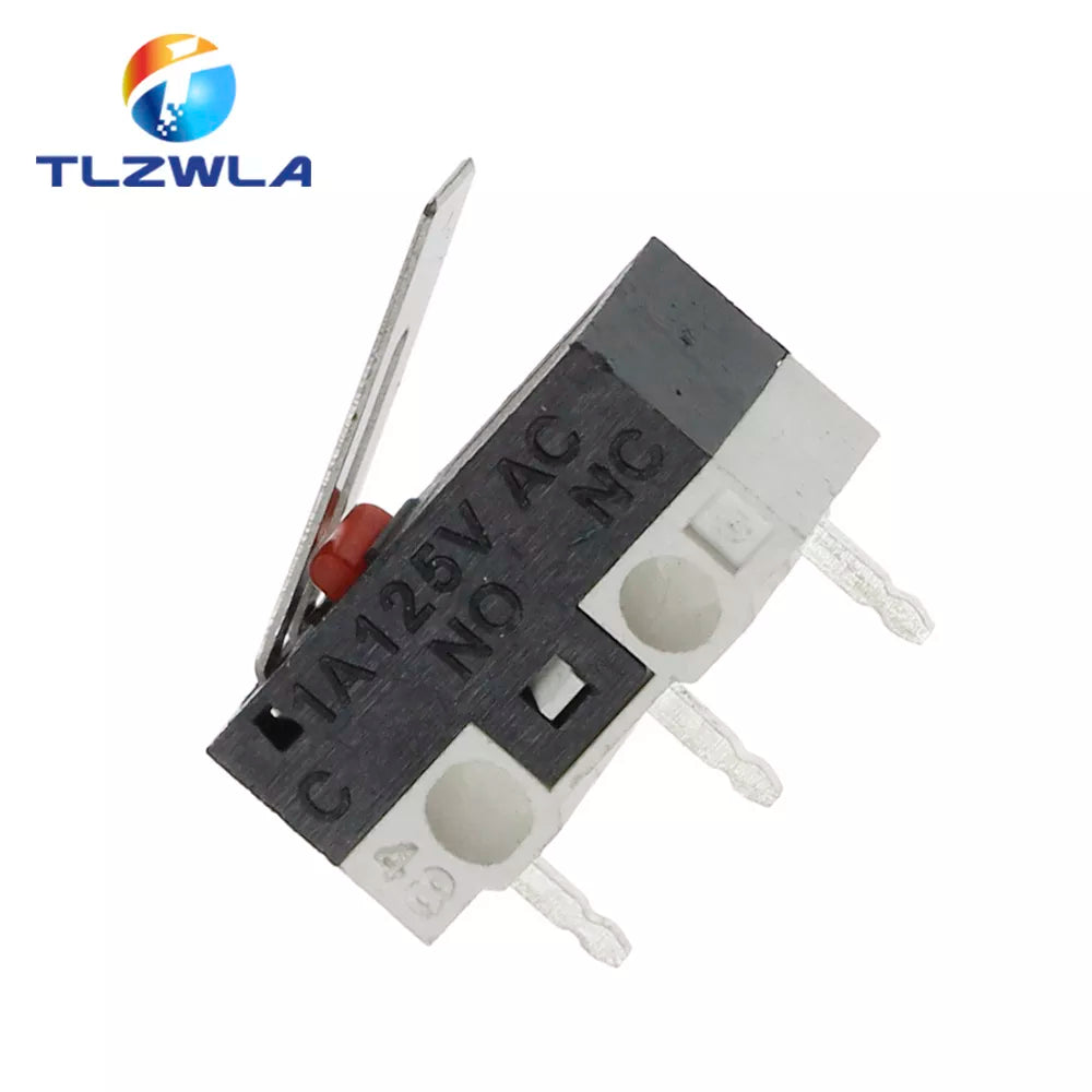 10PCS Limit Switch Push Button Switch 1A 125V AC Mouse Switch 3Pins Micro Switch