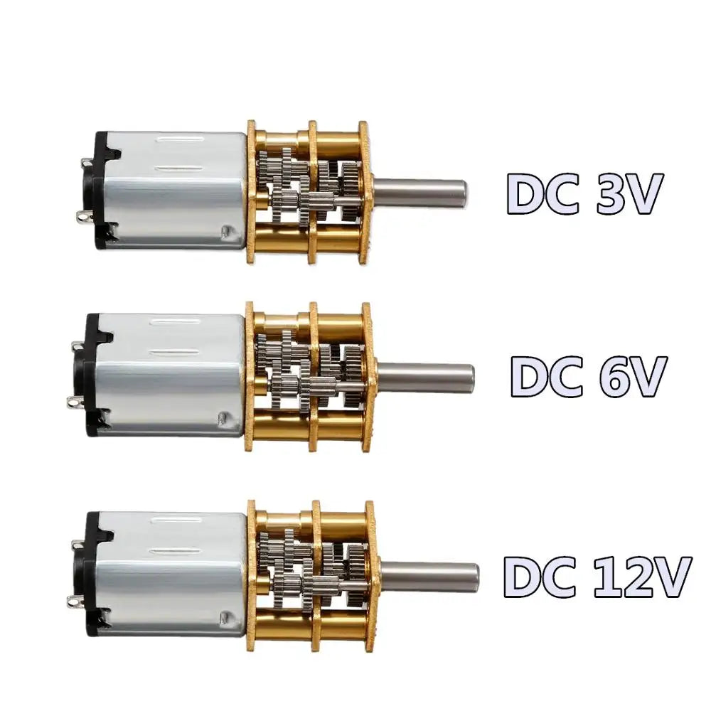 DC 3V/6V/12V GA12-N20 Micro Metal Gear Motor with Gearwheel brushed DC Motor 15/30/50/60/100/200/300/500/1000RPM low speed motor