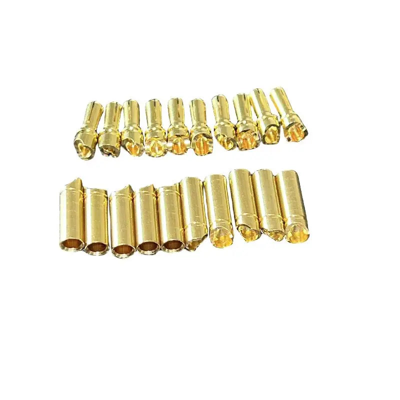 5/10Pairs Gold Plated 2/3/4/5/5.5/6.0/6.5/8.0mm Banana Plug Bullet Low Profile Male Female Connector for RC