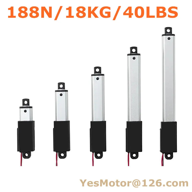 High quality 6V 12V 24V DC Micro new linear actuator DC motor 30/50/75mm 100mm 150mm stroke customized 188N force free shipping