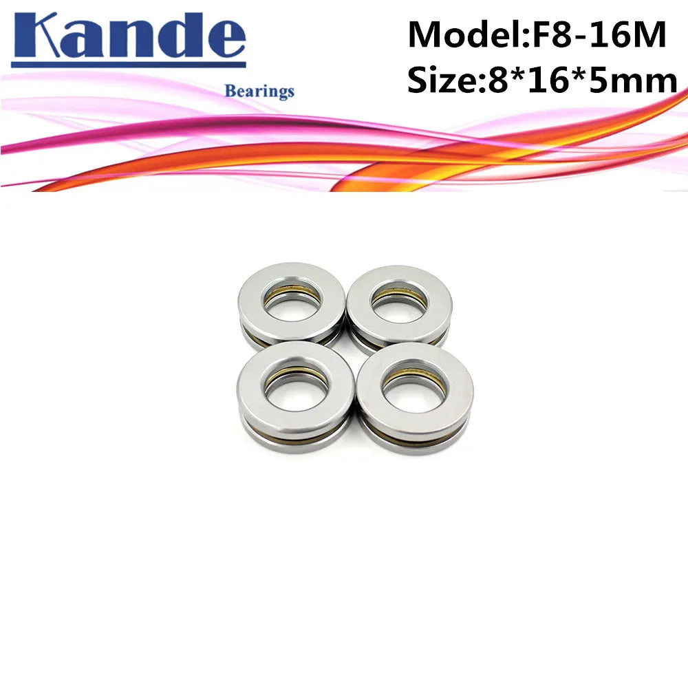 4pcs F8-16M 8x 16 x 5mm  F8-16 high quality Miniature planar bearing 8x16x5 mm Axial Ball Thrust Bearing V-CORE 3 3D PRINTERS